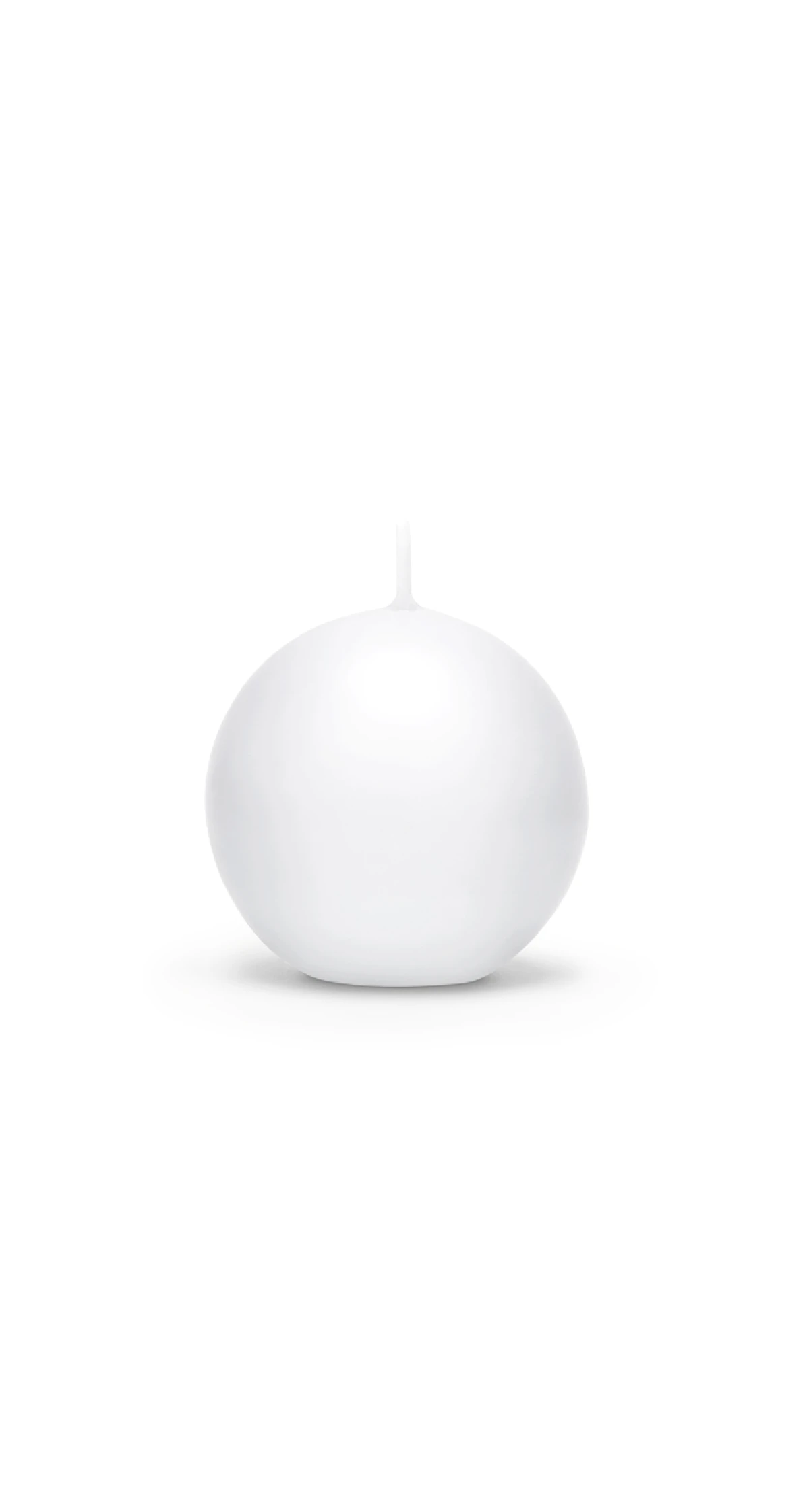 Candle Sphere Matt White 6cm - 1pc