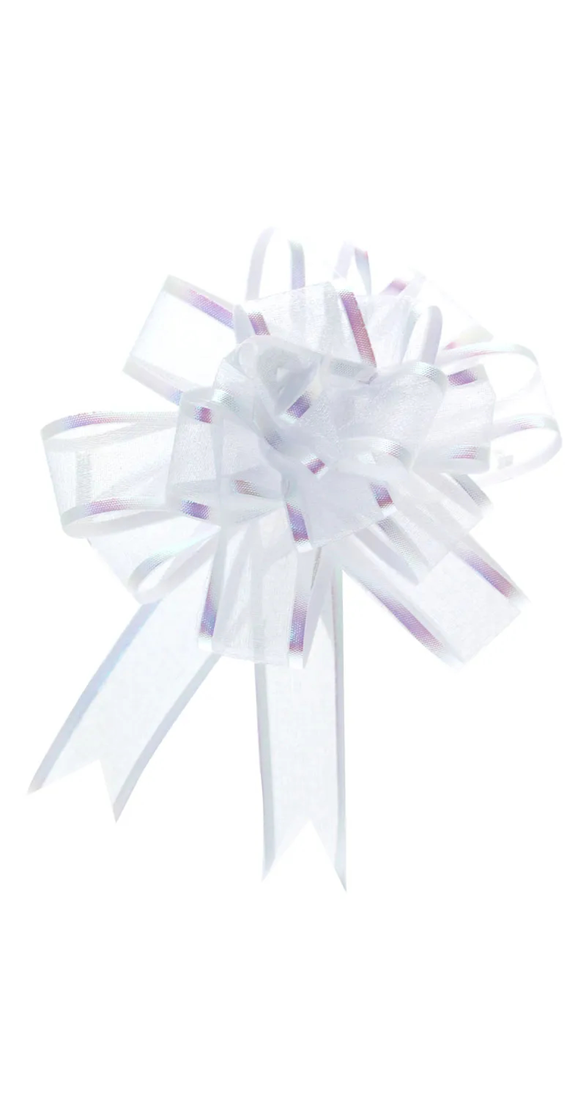White 25mm Organza Pull Bow