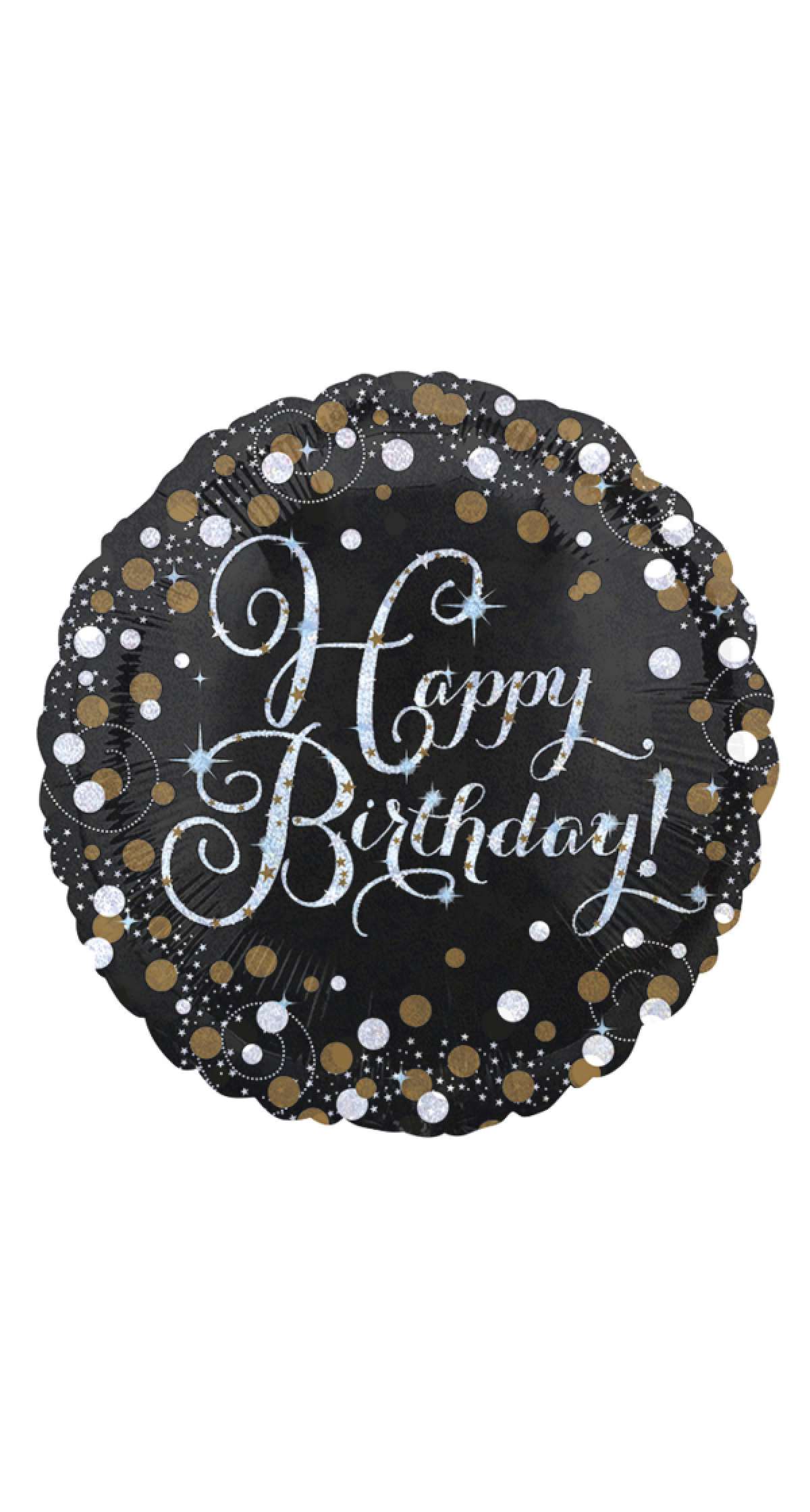 Holographic Sparkling Birthday Foil Balloon 43cm - Happy Birthday