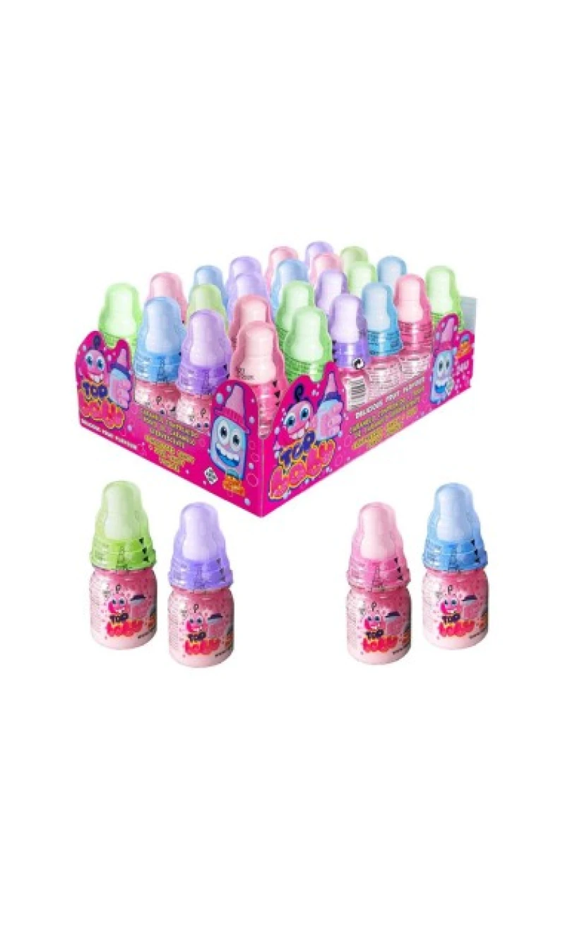Top Baby Strawberry Compressed Candy With Fizzy Powder - 30g