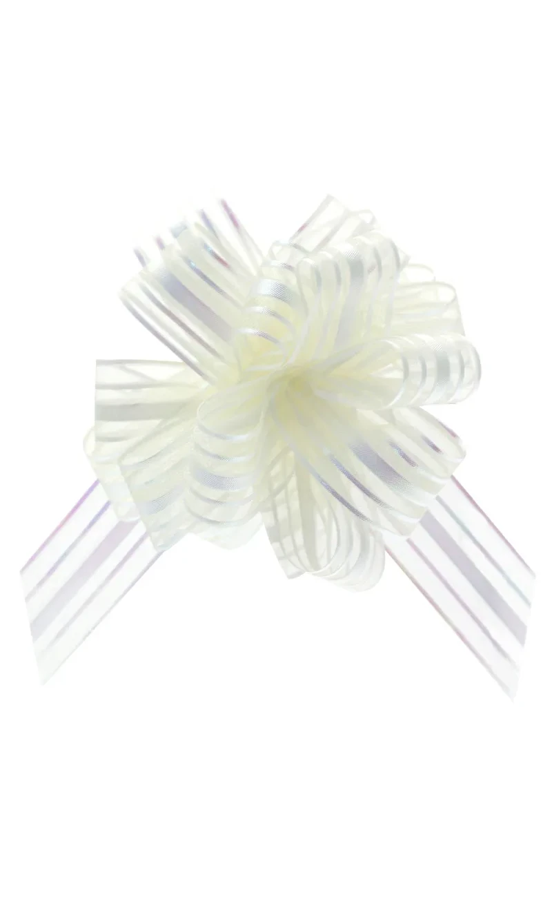 Ivory Single Organza Pull Bow 31mm