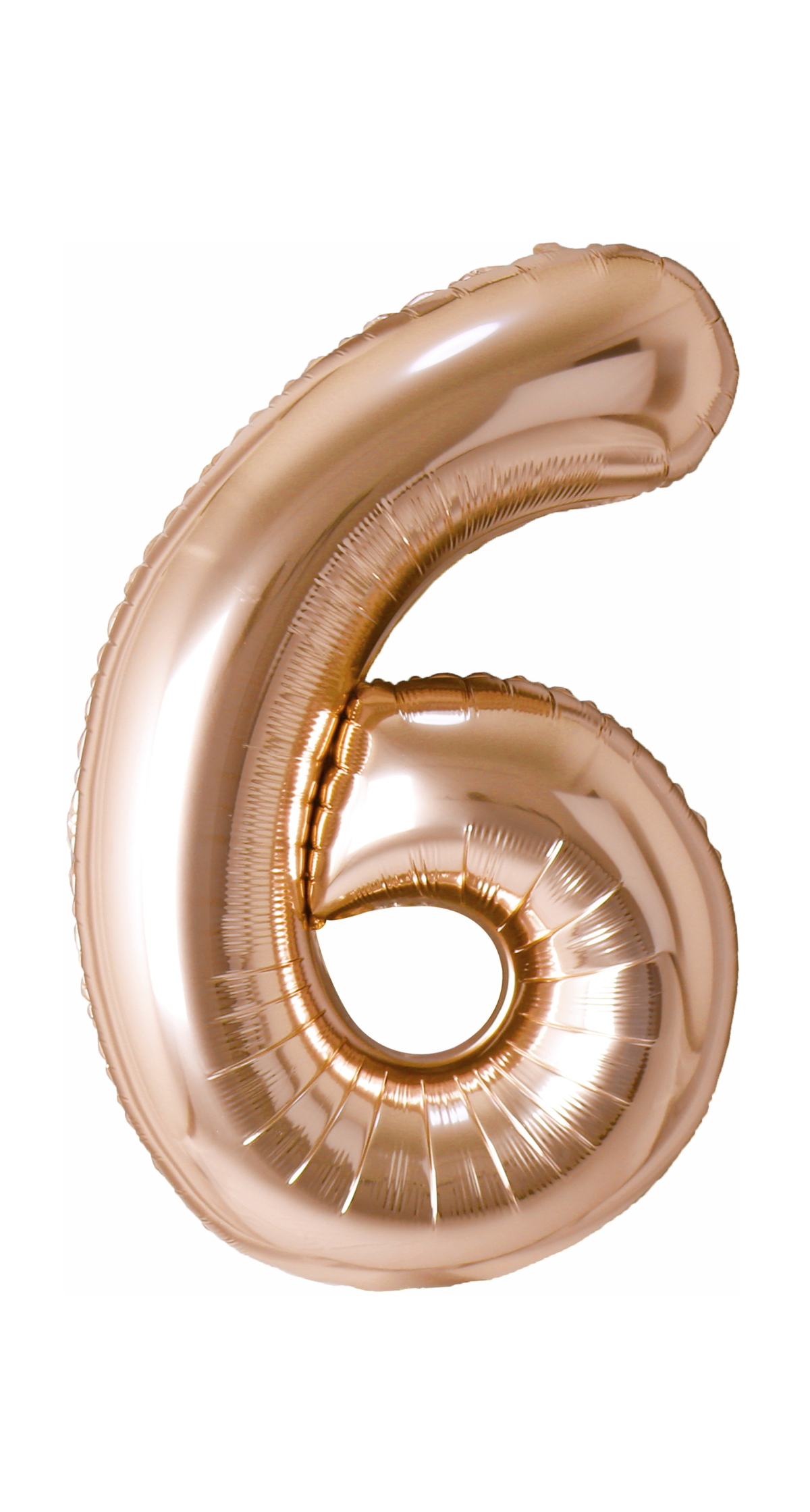 40 Inch Foil Balloon Number 6 - Champagne Gold