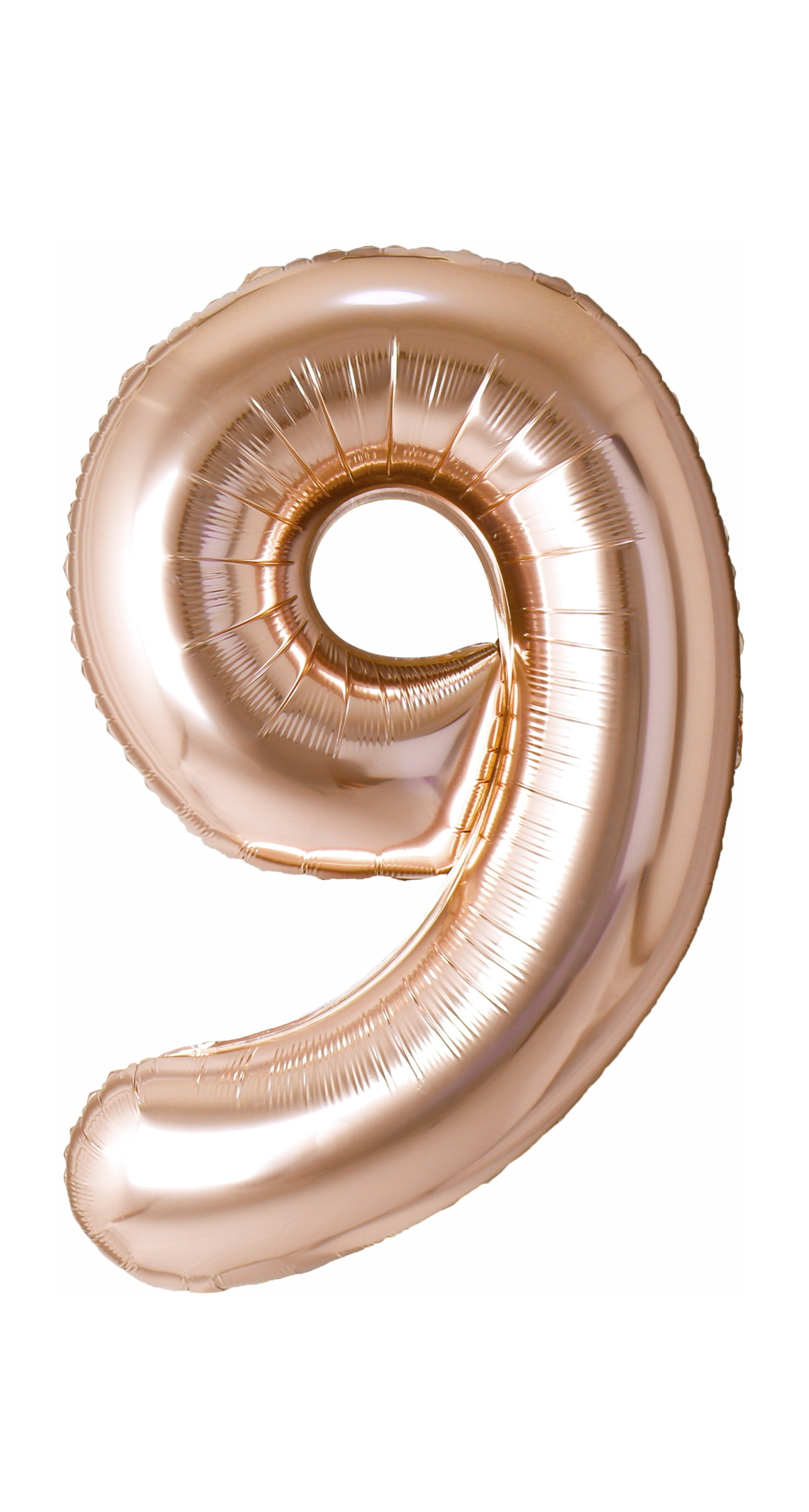 40 Inch Foil Balloon Number 9 - Champagne Gold