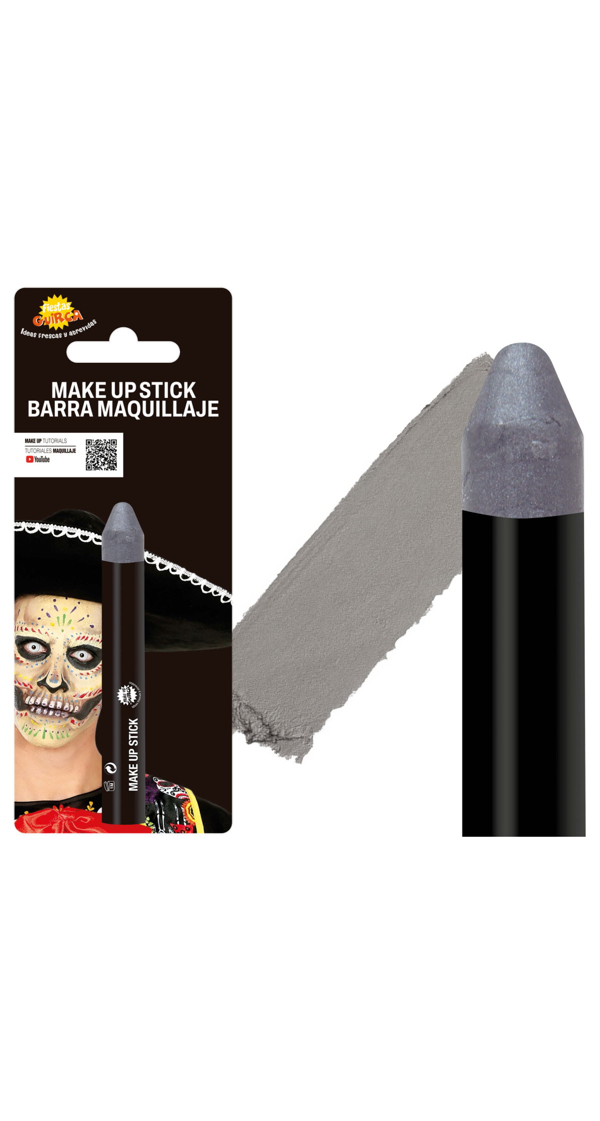 Guirca Face Painting Make-Up Stick 10g - Silver