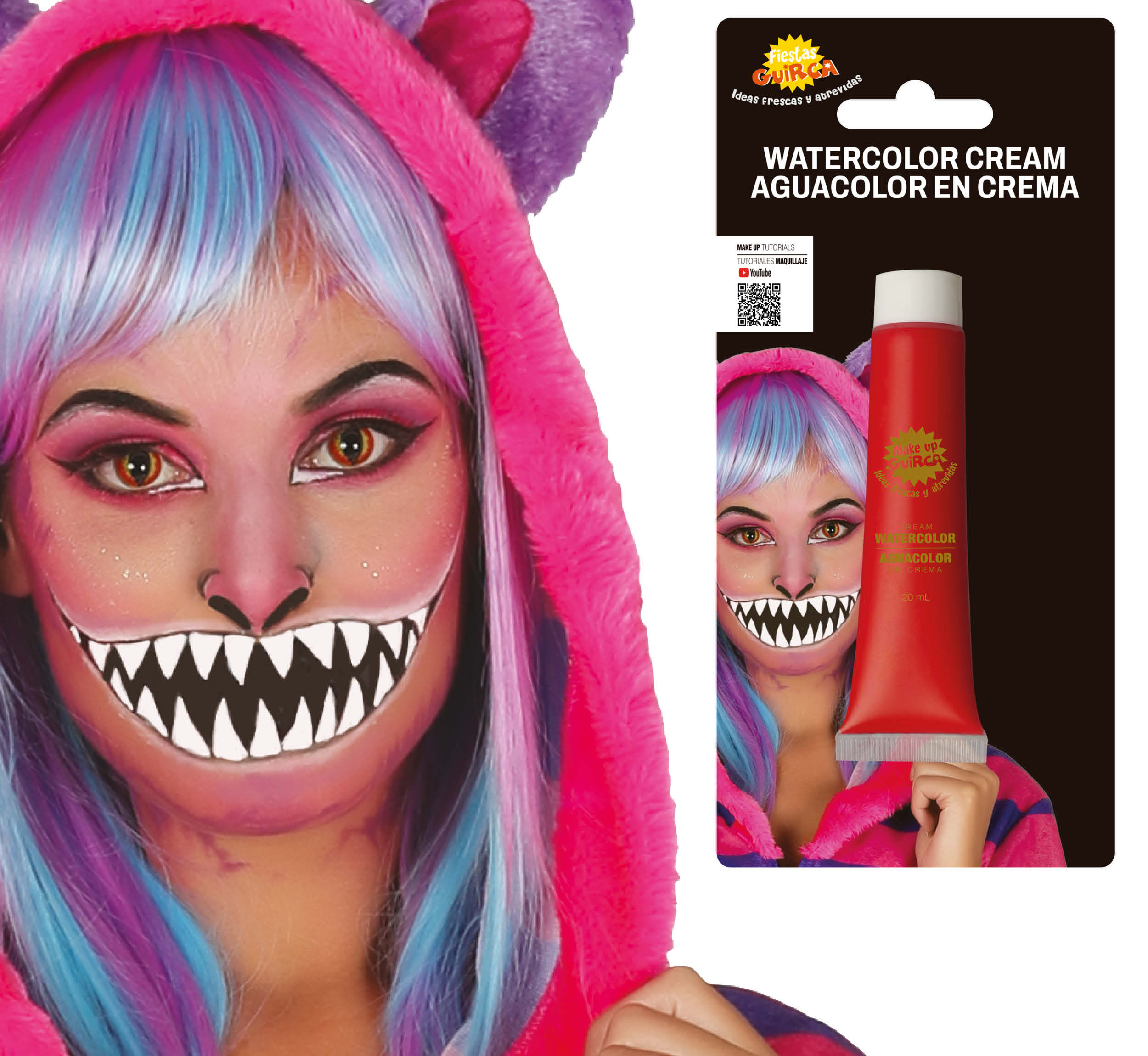 Face & Body Painting (Water Based MakeUp) Tube 20ml - Red