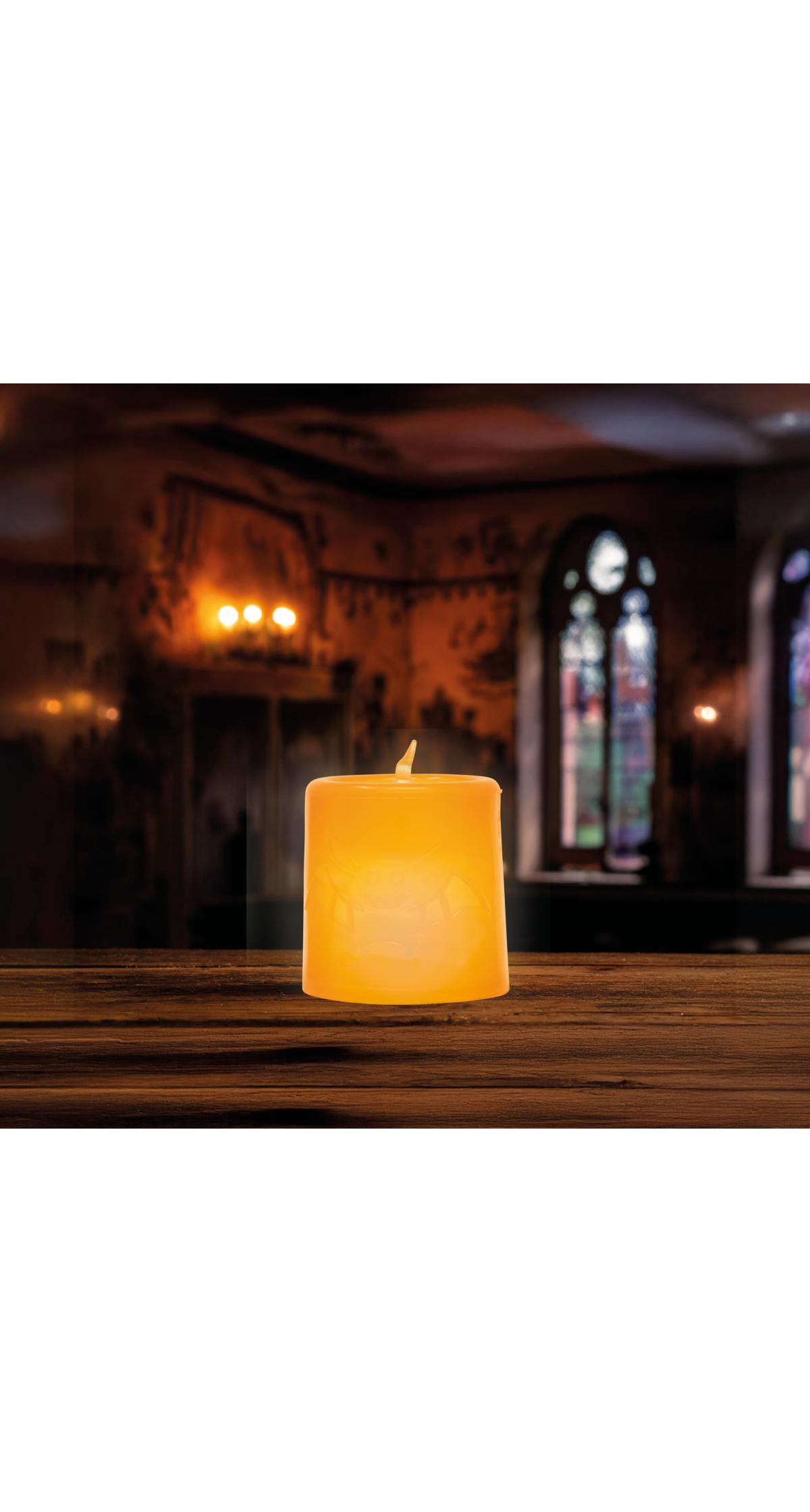 Candle Assortment (Blsack / Orange) With Light 4.5cm