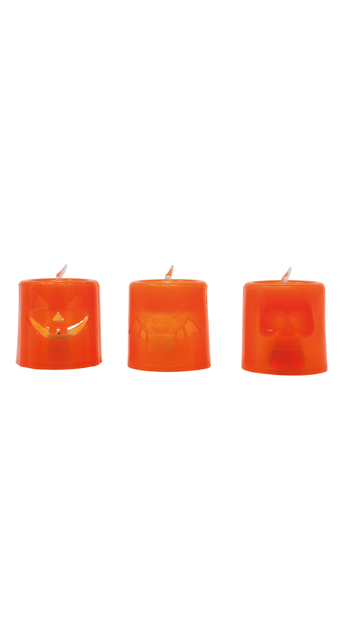Candle Assortment (Blsack / Orange) With Light 4.5cm