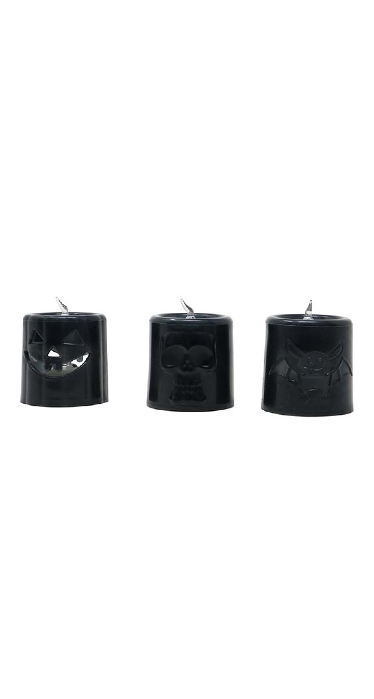 Candle Assortment (Blsack / Orange) With Light 4.5cm