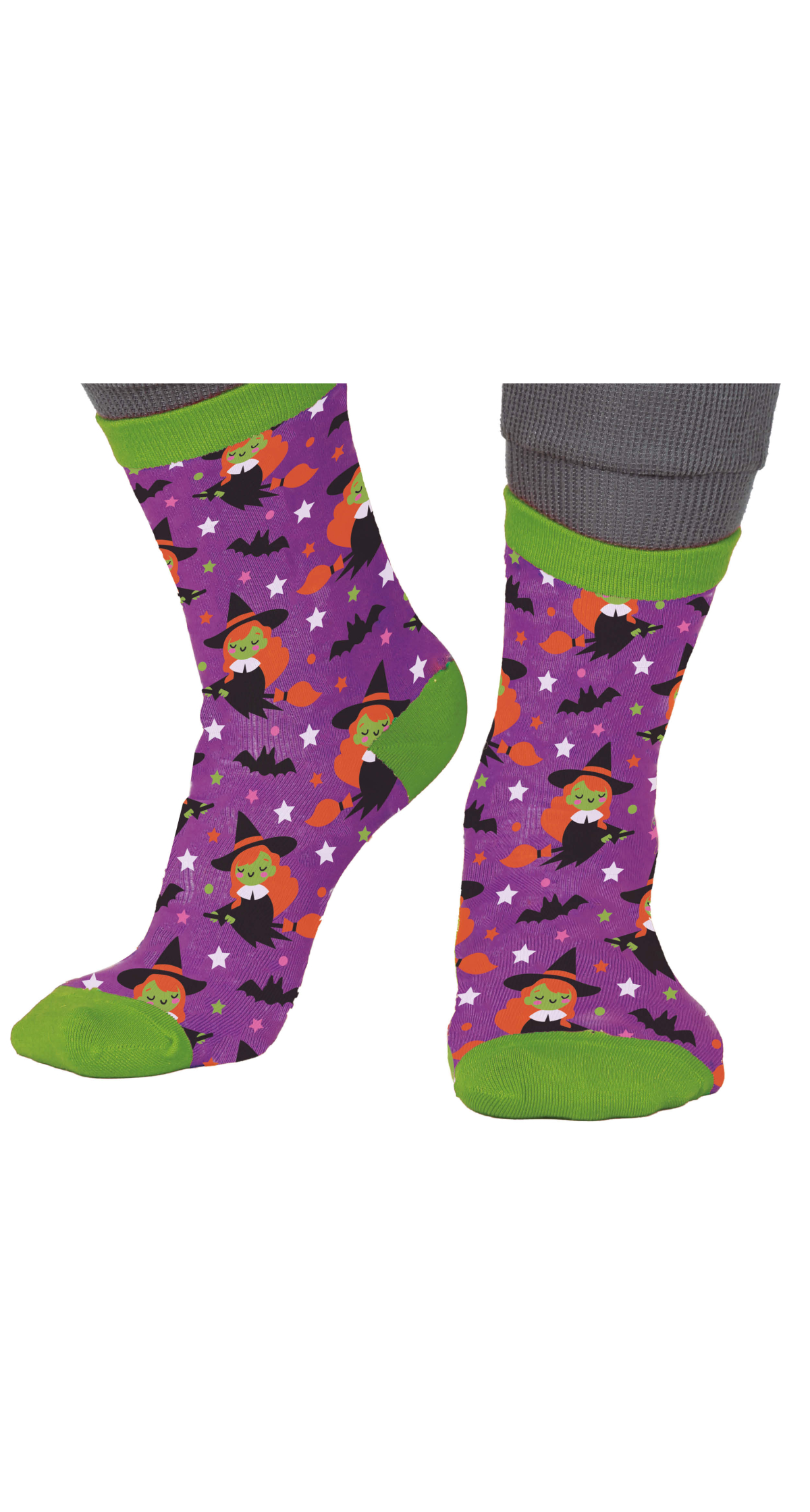 Halloween Witches Socks - Size 22-28