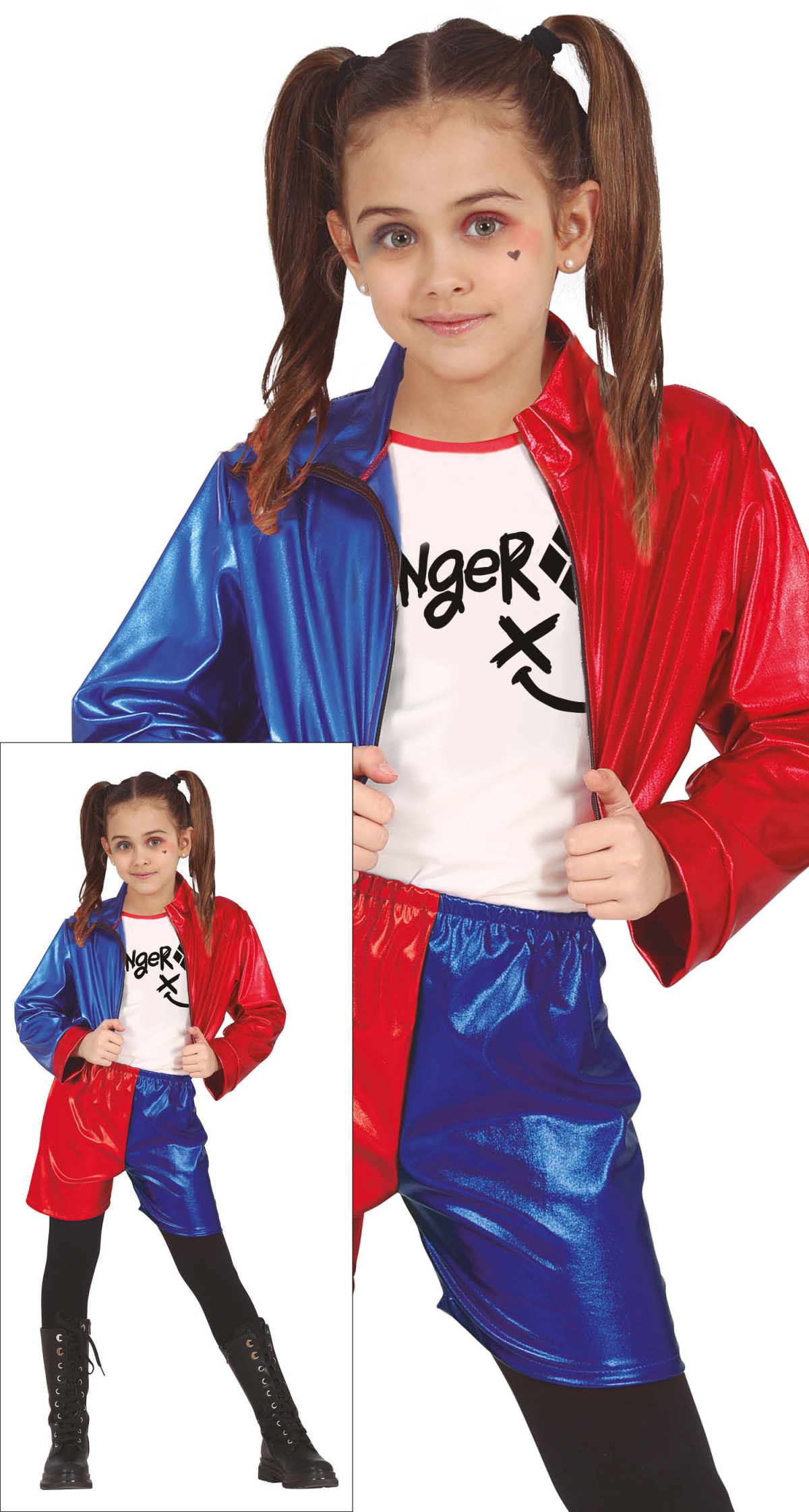 Harley Quinn Dangerous Glam Costume - Age 5 to 6 Years