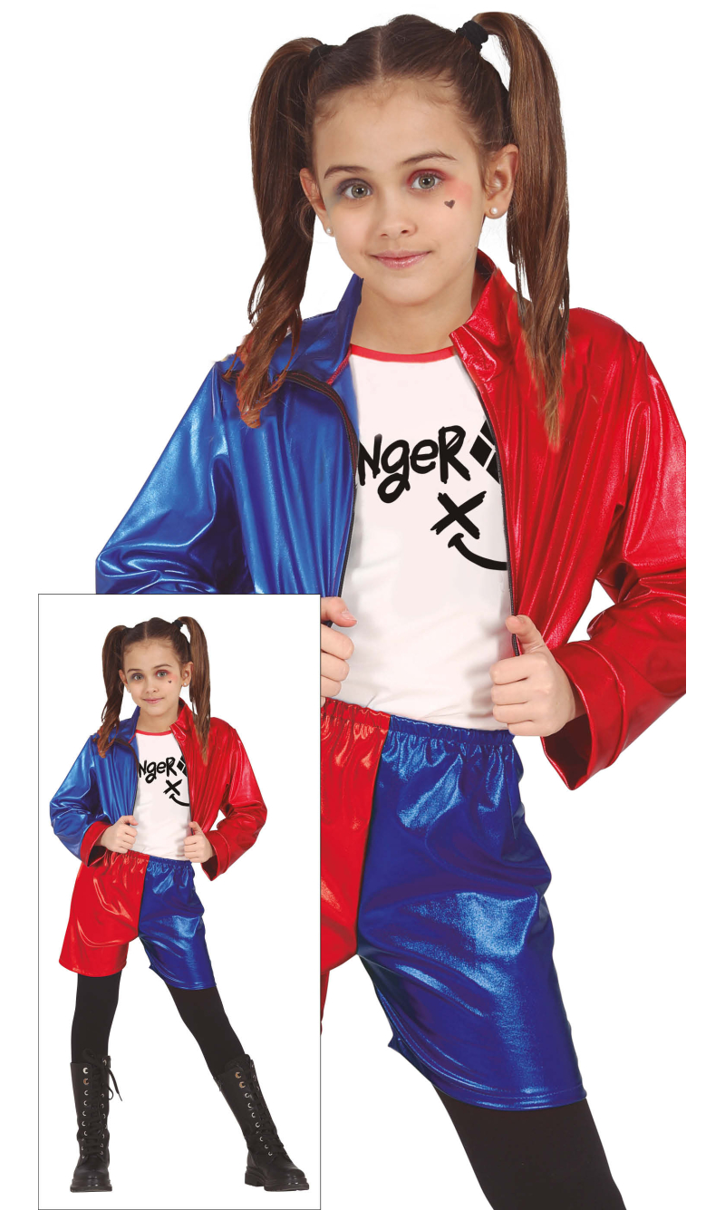 Harley Quinn Dangerous Glam Costume - Age 3 to 4 Years