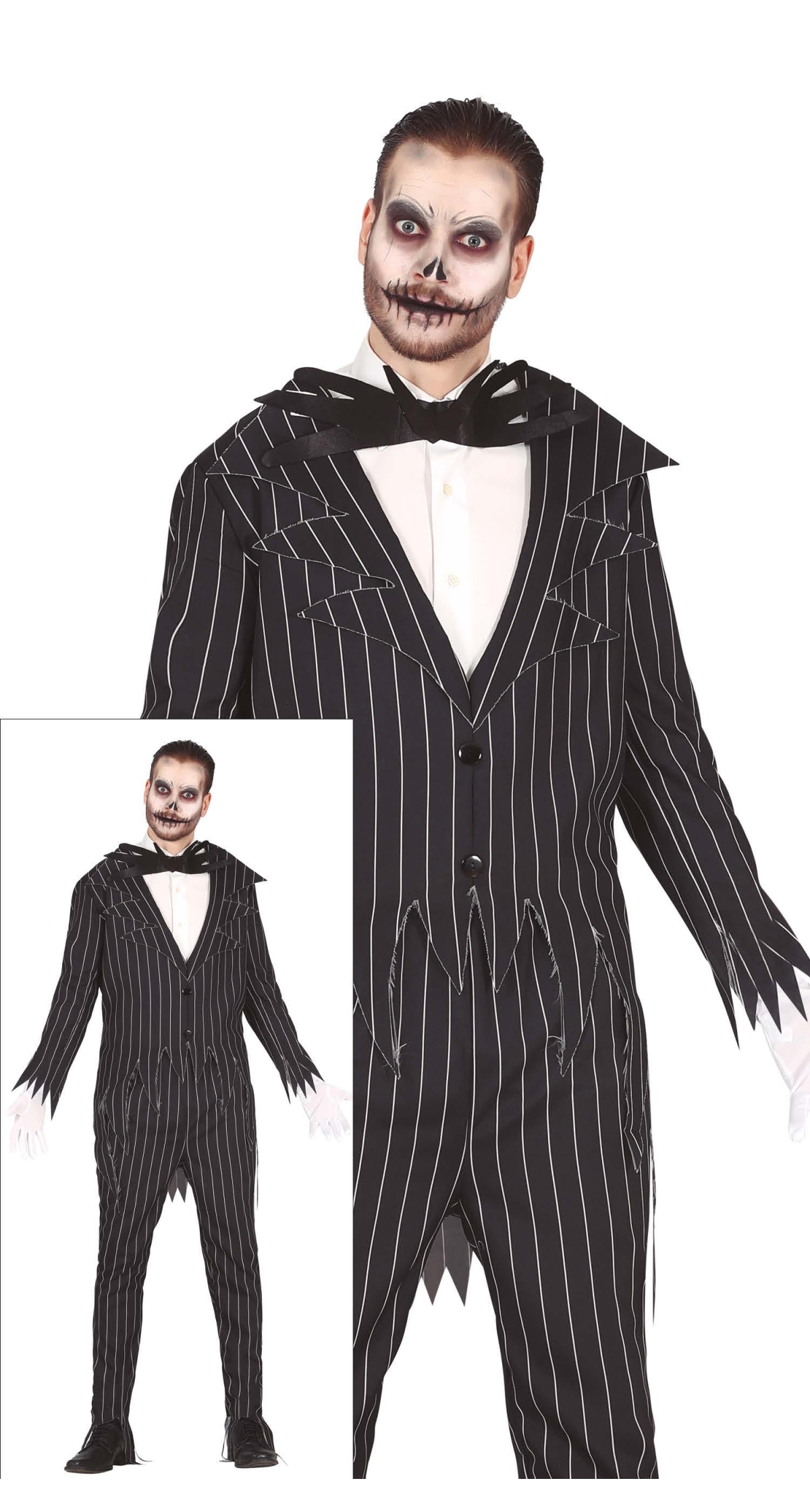 Jack Skellington Skeleton Costume - Adult Size Medium (48-50)