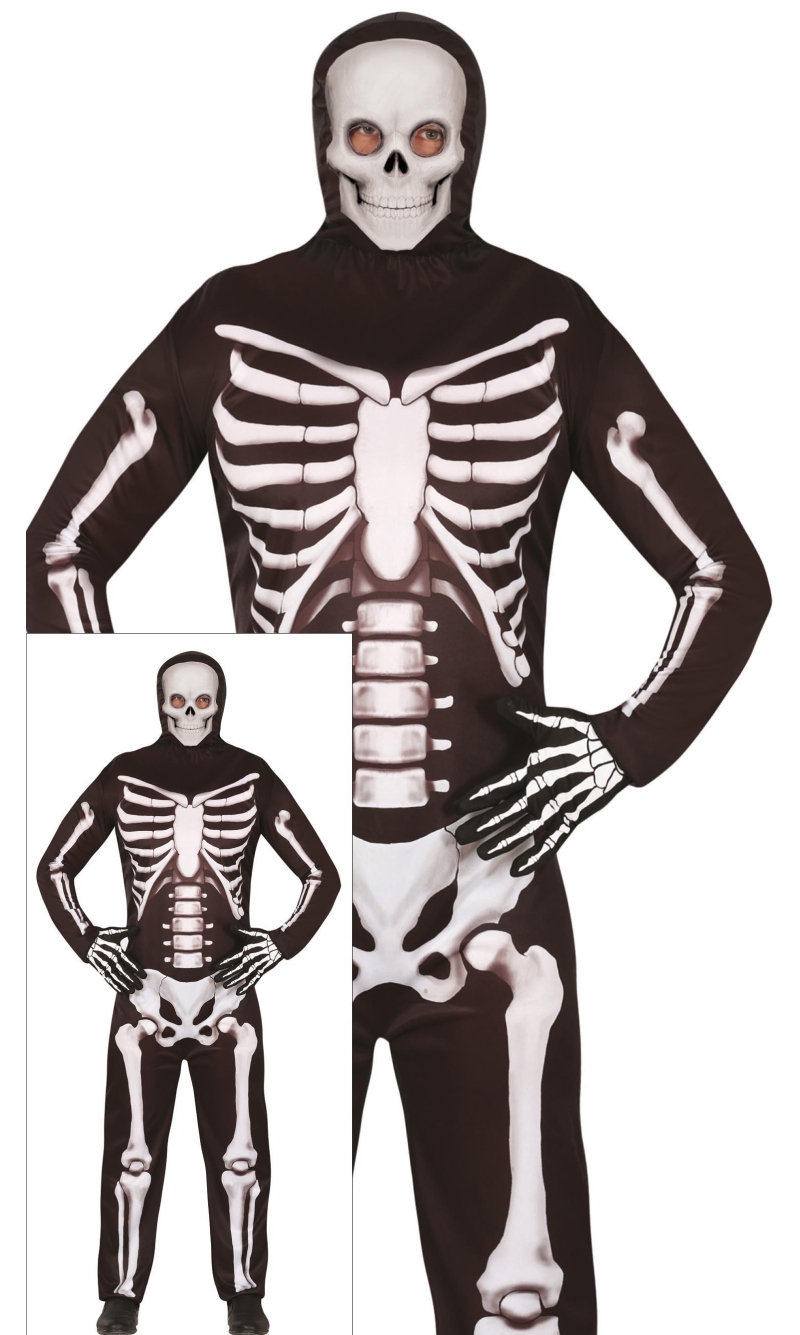 Striking Skeleton Man Costume - Adult Size Large (52-54)
