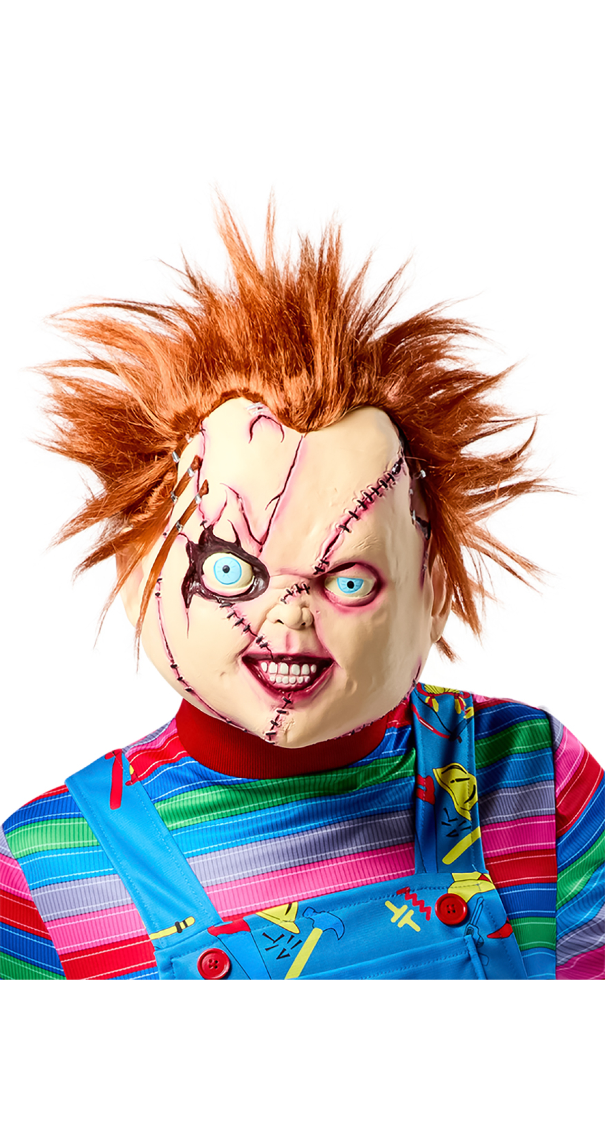 Chucky Vinyl Mask With Hair - Adult One Size