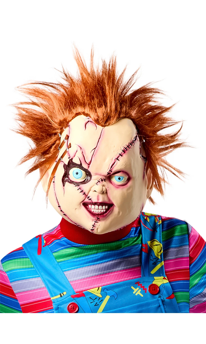 Chucky Vinyl Mask With Hair - Adult One Size