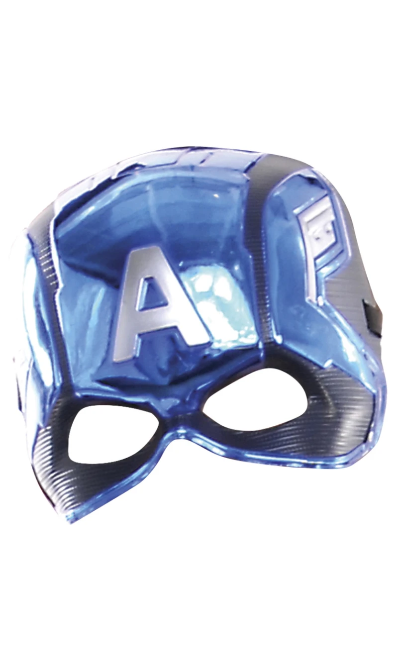 Captain America Metallic Mask - Child One Size