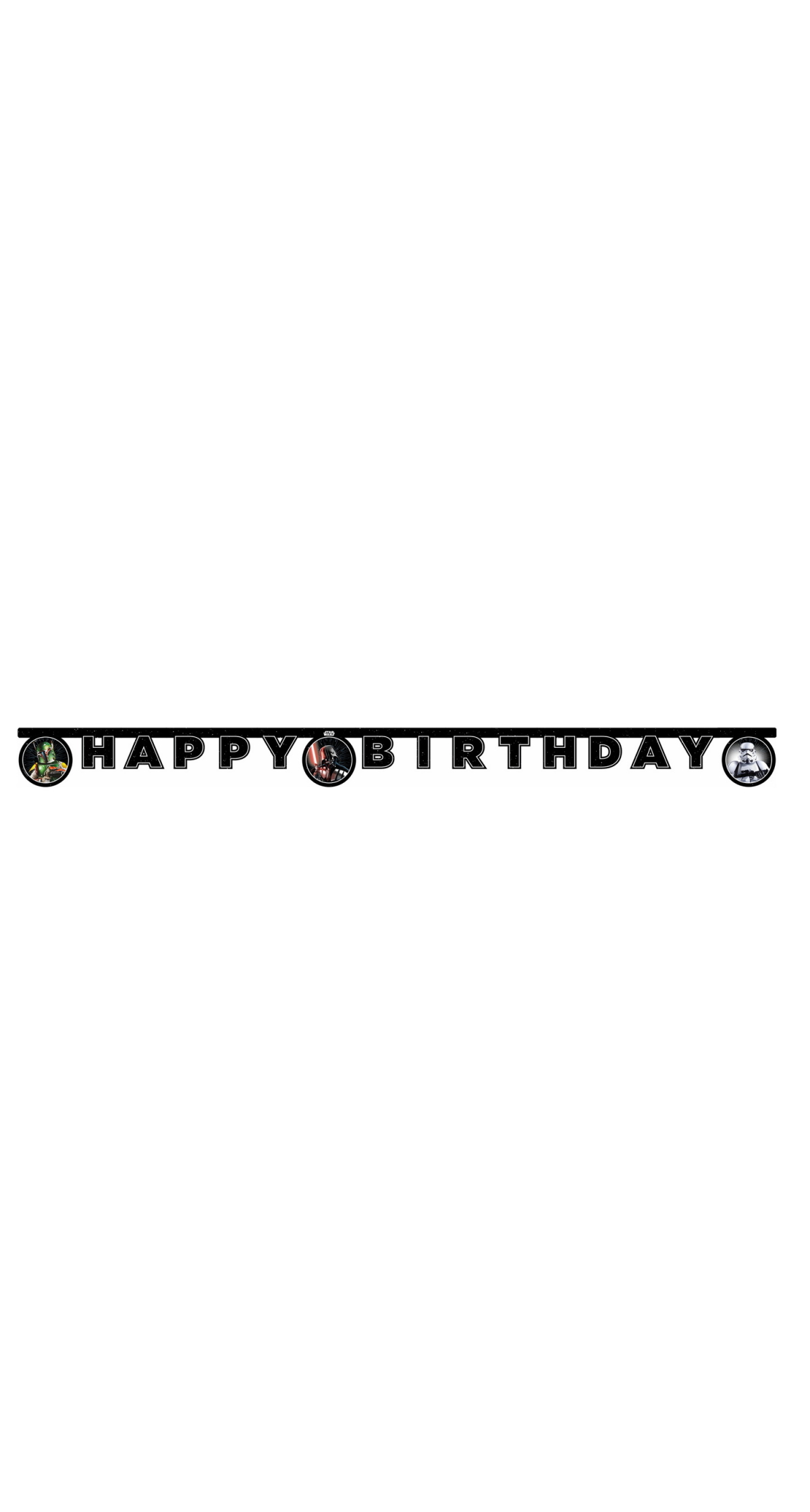 Star Wars Galaxy Happy Birthday Die-Cut Party Banner 2M - 1pc