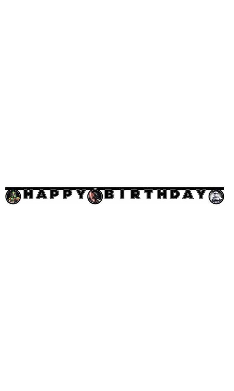 Star Wars Galaxy Happy Birthday Die-Cut Party Banner 2M - 1pc