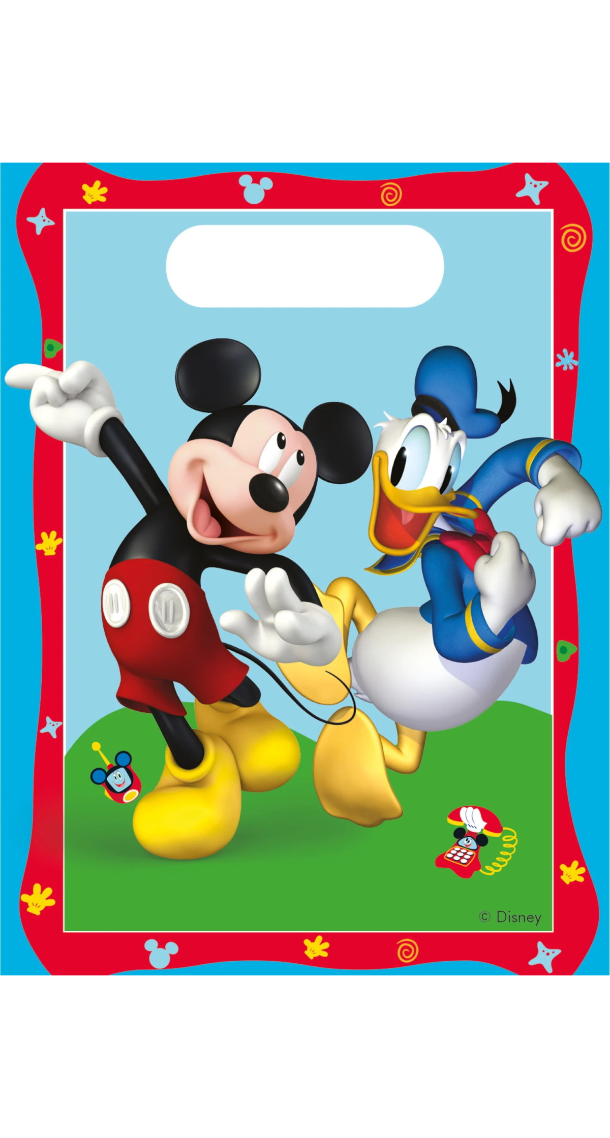Mickey Rock the House Plastic Party Bags - 6pk