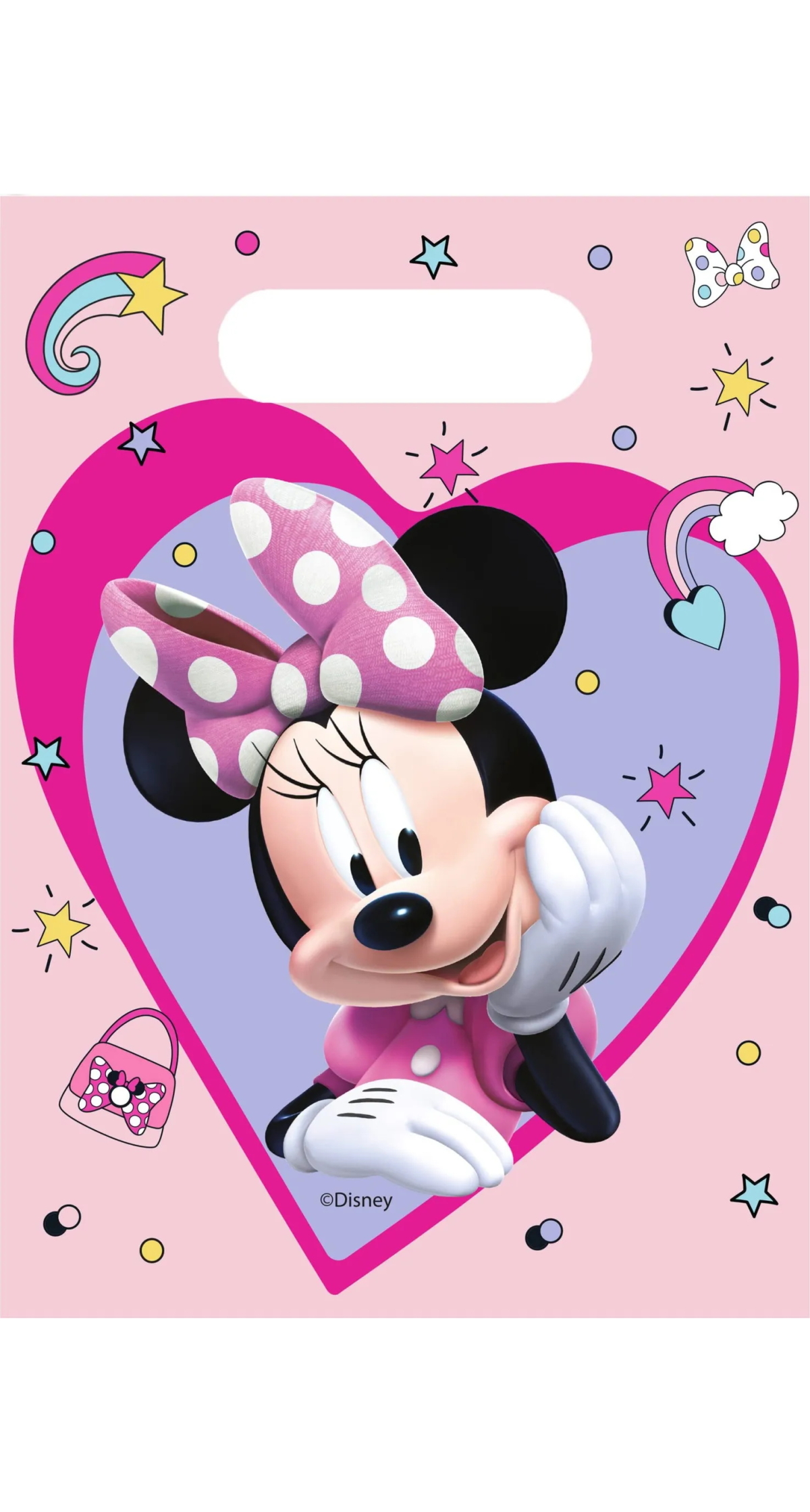 Minnie Junior Plastic Party Bags - 6pk