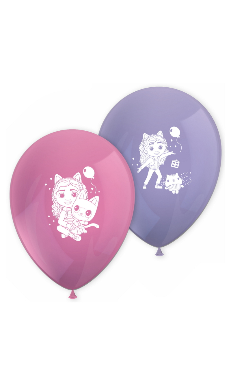 Gabby's Dollhouse 11 Inch Printed Latex Balloons - 8pk