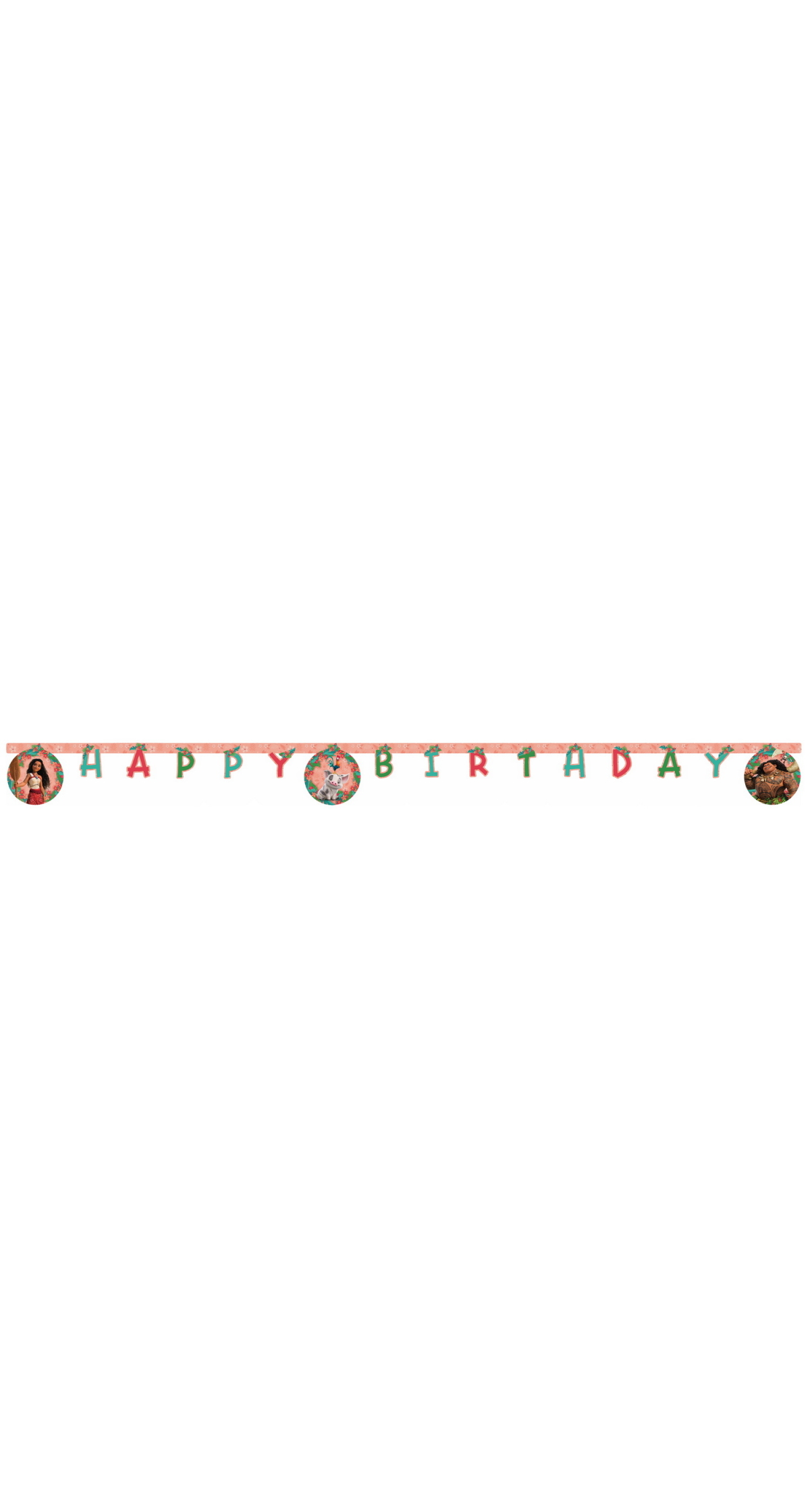 Moana II Sailing Spirit FSC Happy Birthday Die-Cut Paper Banner