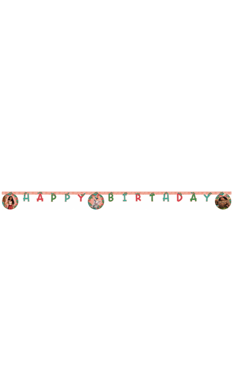 Moana II Sailing Spirit FSC Happy Birthday Die-Cut Paper Banner