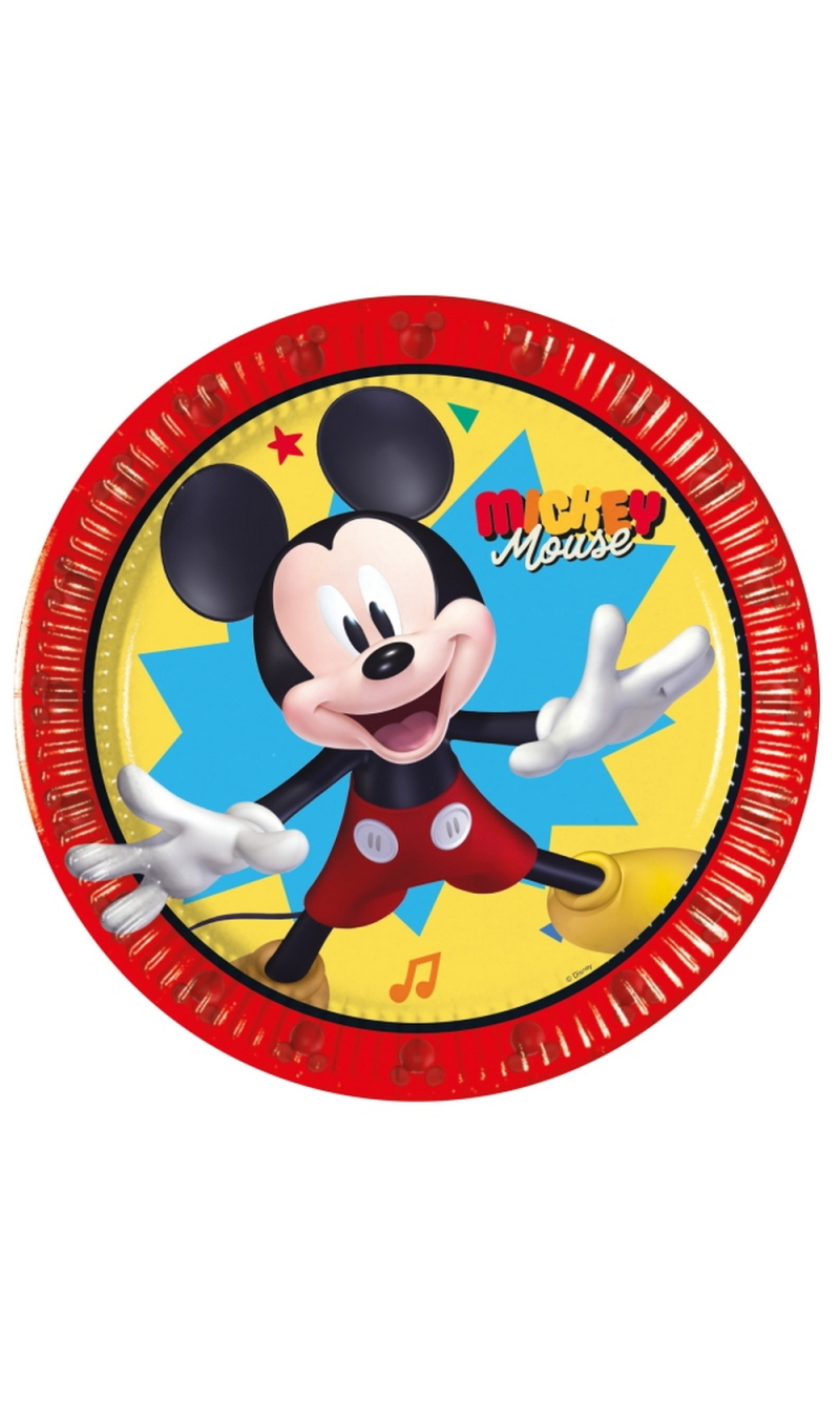 Mickey Jump Into Fun FSC Paper Plates Medium 20cm - 8pk
