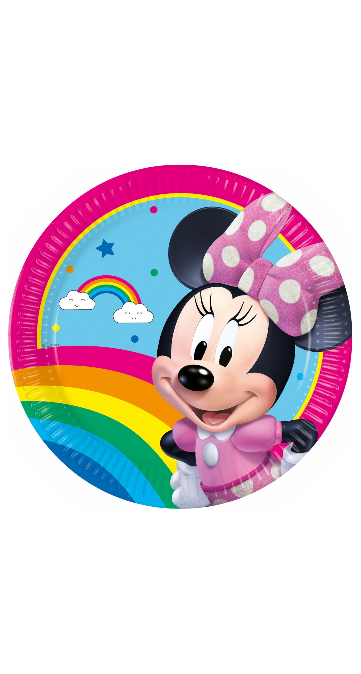 Minnie Rainbow Make Me Smile FSC Paper Plates Large 23cm - 8pk