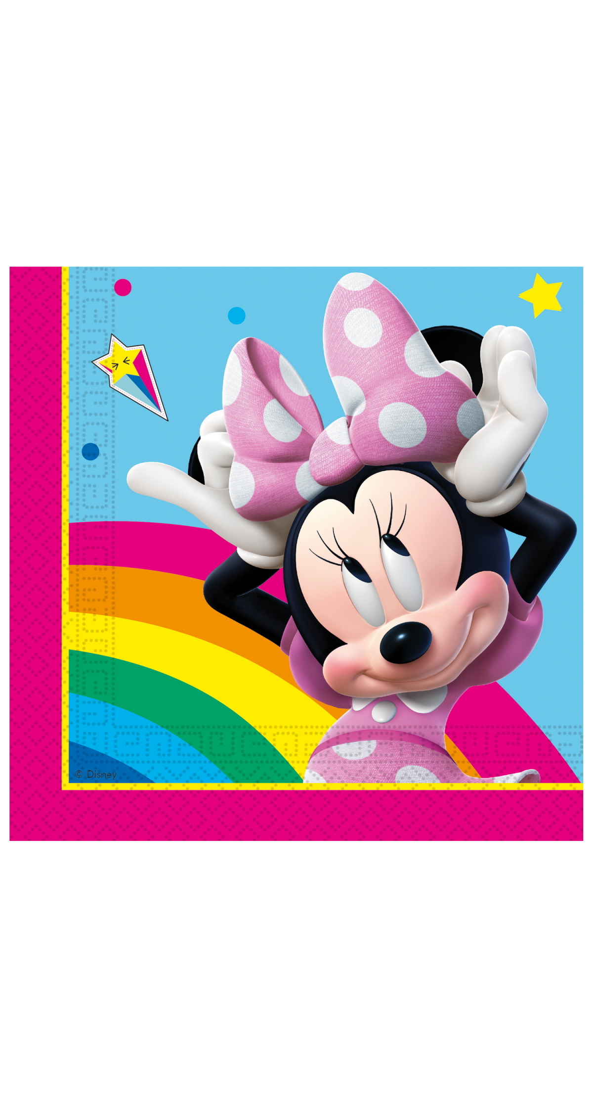Minnie Rainbow Make Me Smile FSC Paper Napkins 33x33cm - 20pk