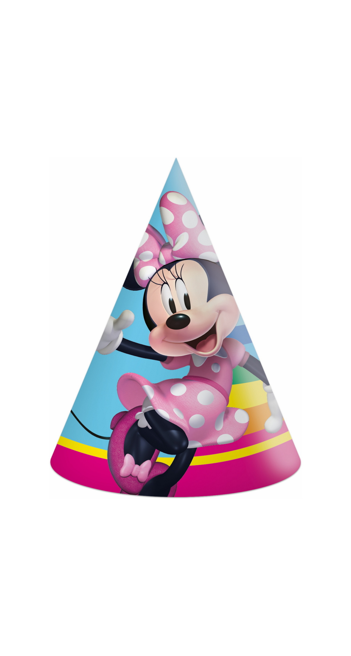 Minnie Rainbow Make Me Smile FSC Paper Hats - 6pk