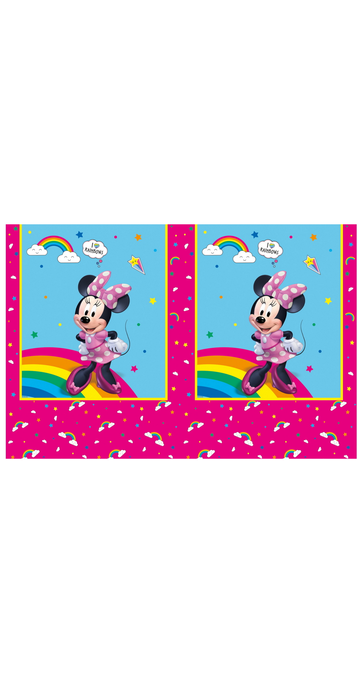 Minnie Rainbow Make Me Smile Plastic Tablecover 120x180cm