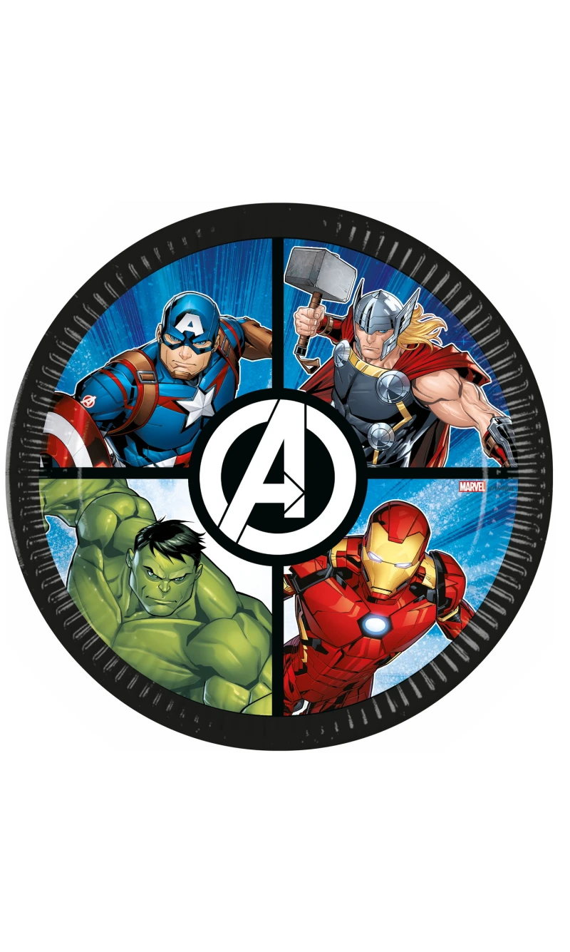 Avengers Evergreen FSC Paper Plates 23cm - 8pk