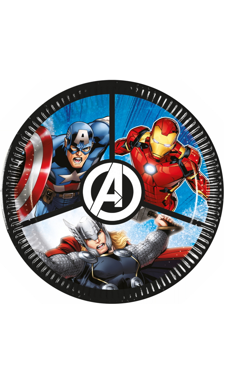 Avengers Evergreen FSC Paper Plates Medium 20cm - 8pk