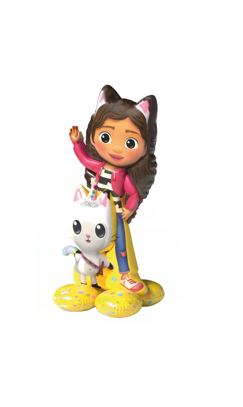 Gabby's Dollhouse 3D Shaped Supersize Standing Foil Balloon 47.5x76cm 