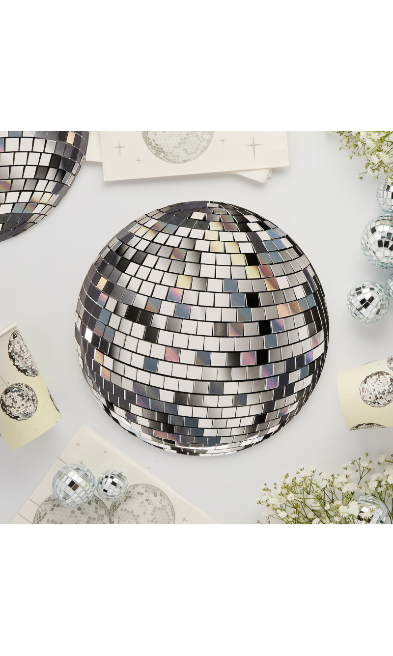 Disco Paper Plates - 8pk