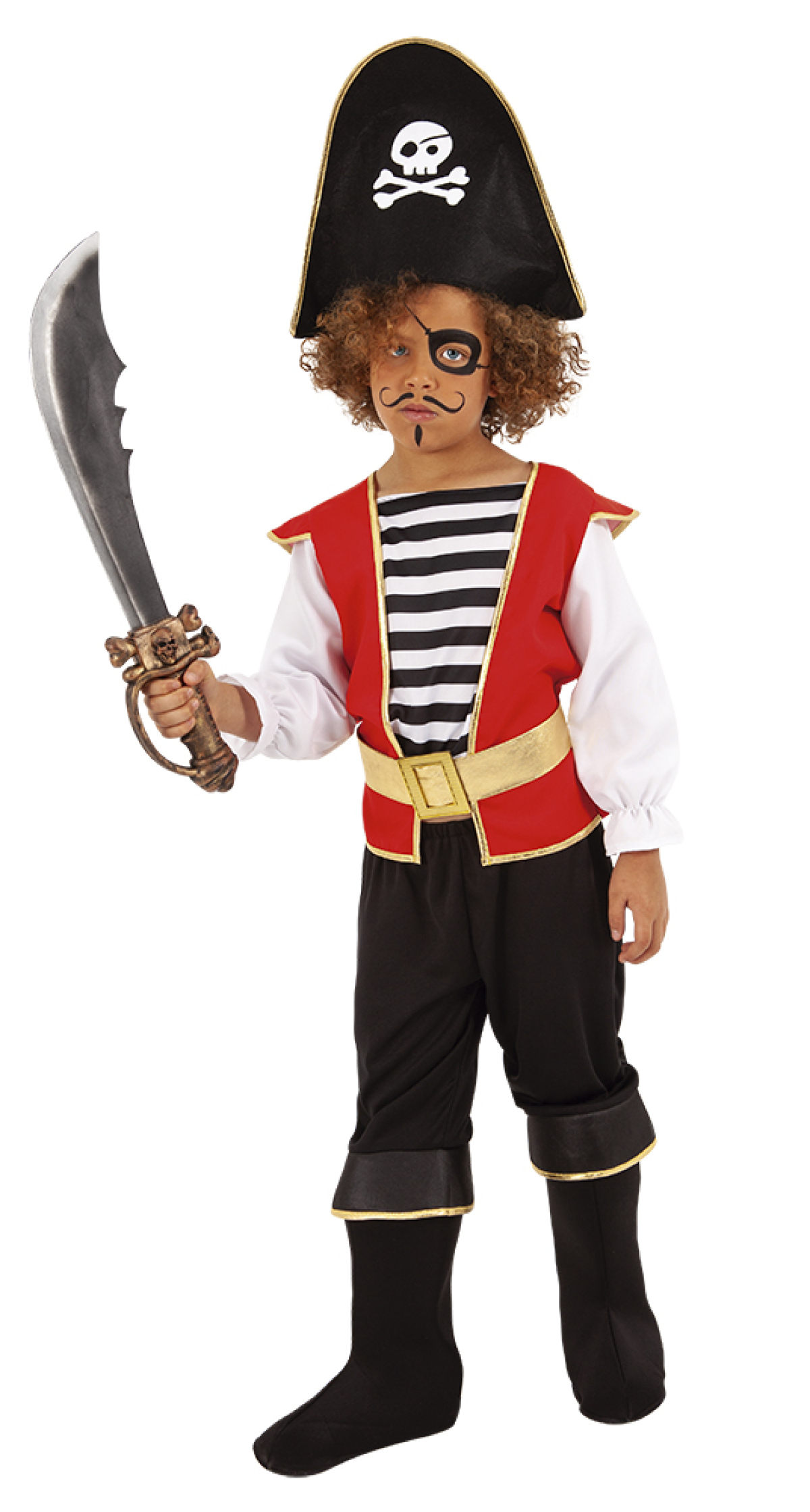 Swashbuckler Pirate Boy Costume - Age 3 to 4 Years