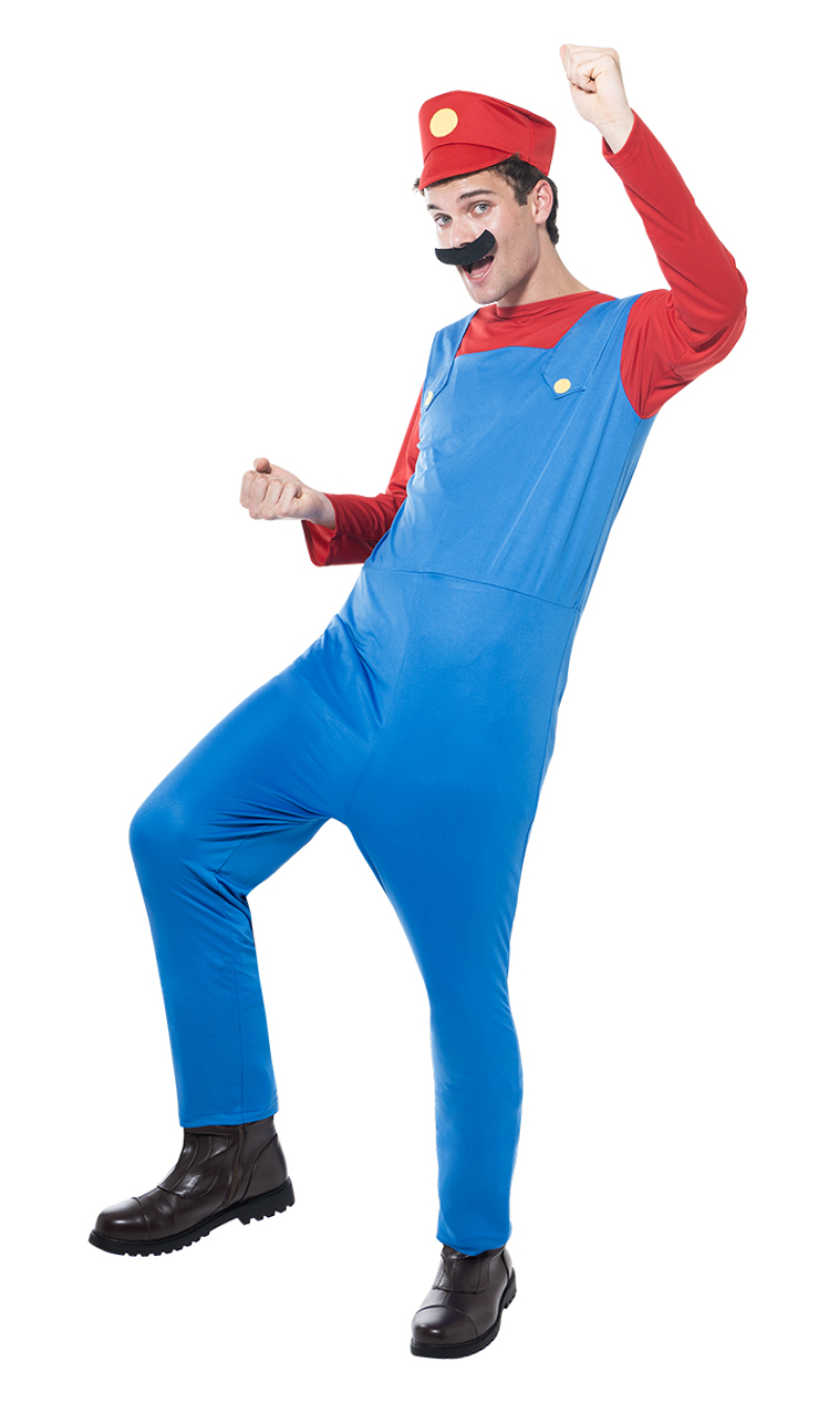 Mario Plumber Classic Costume - Adult Size Medium