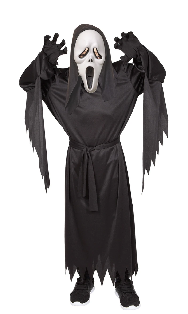 Scary Ghost Face Scream Unisex Costume - Age 5 to 6 Years