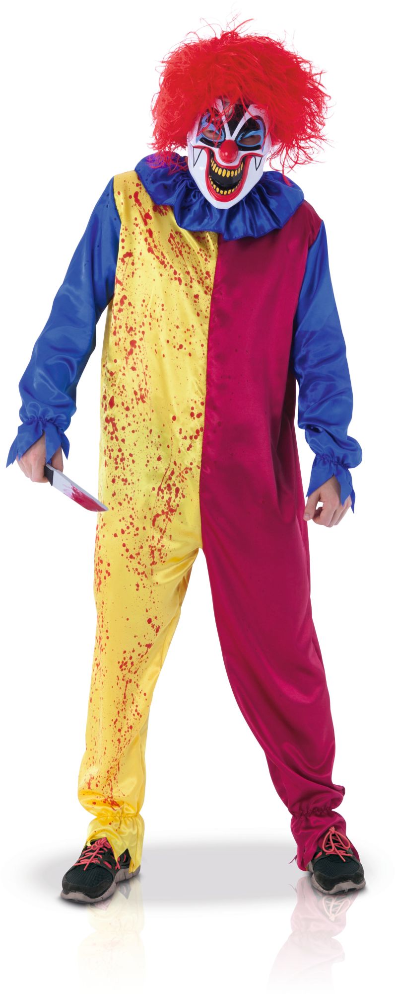 Crazy Psycho Clown Costume - Adult Size STD (M/L)