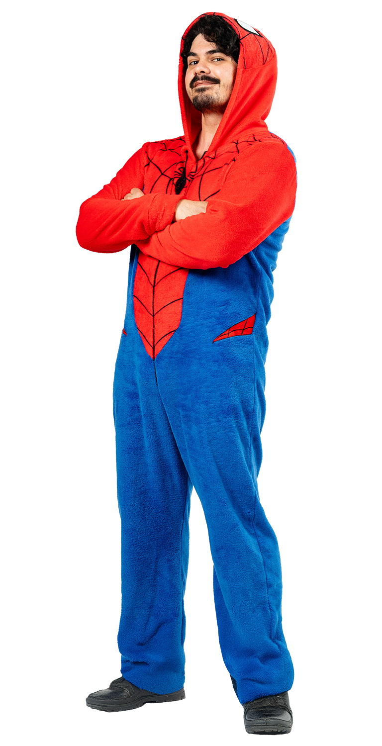 Official Licensed Onesie Spiderman Costume - Adult Size Extra Large