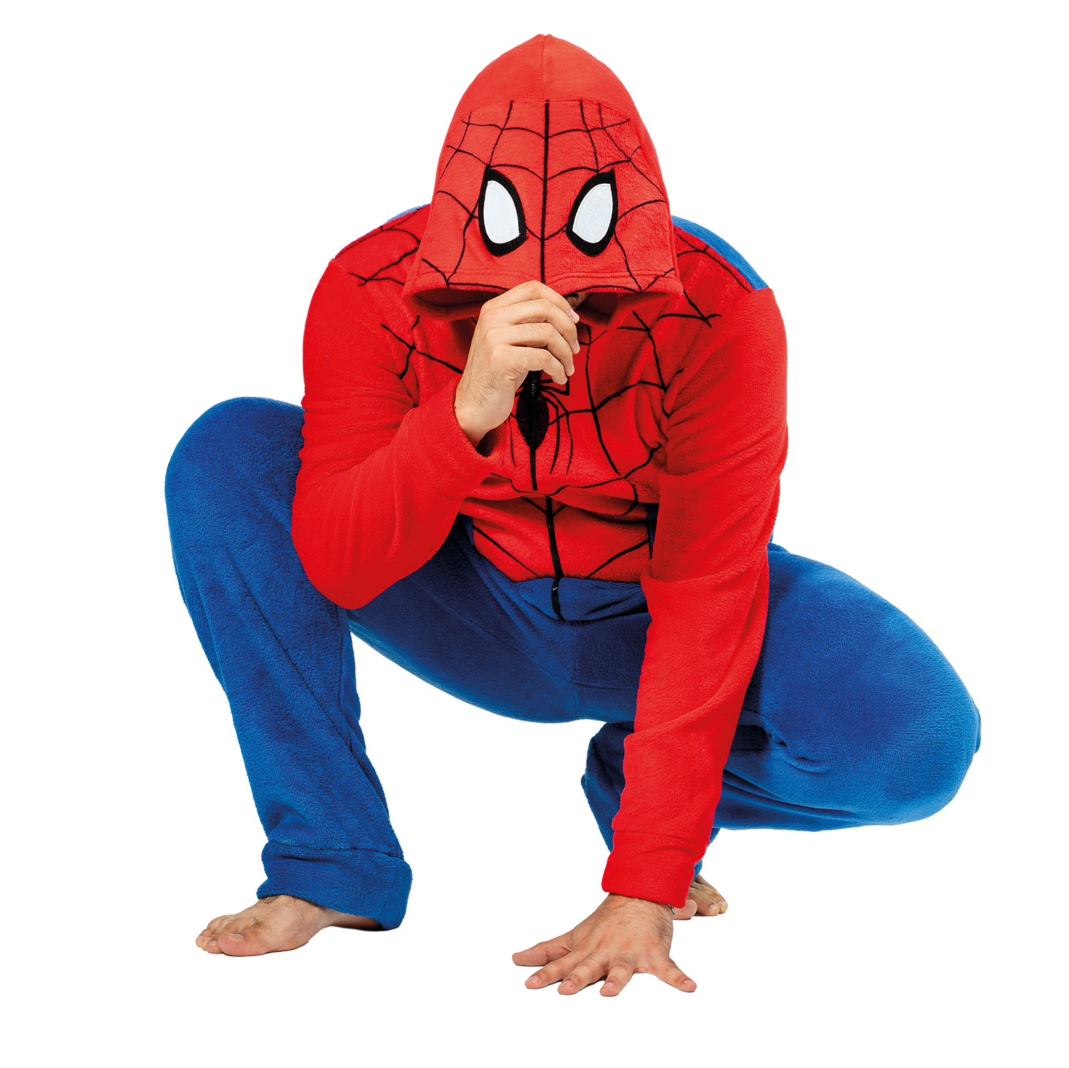Official Licensed Onesie Spiderman Costume - Adult Size Medium