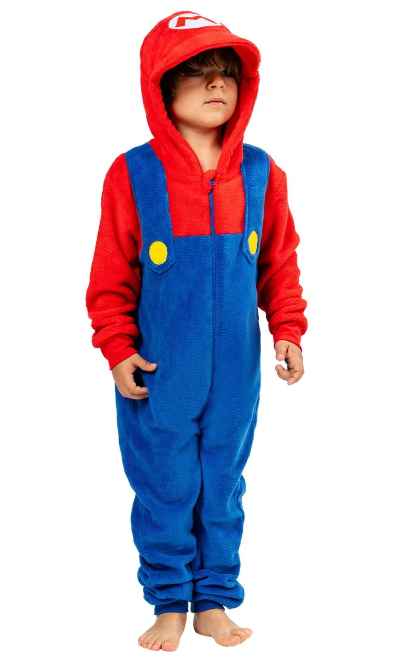 Official Licensed Onesie Super Mario Costume - Age 10 to 12 Years