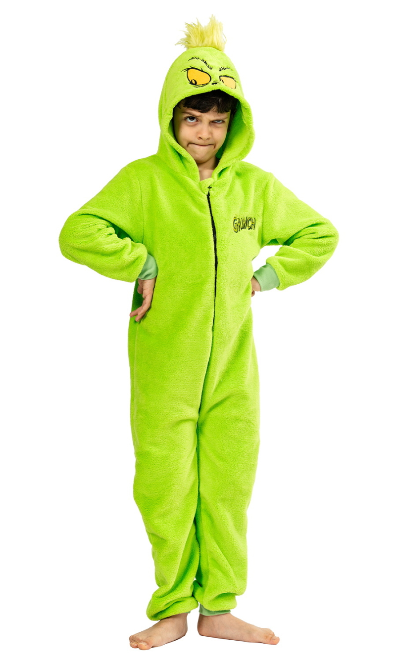 Official Licensed Onesie The Grinch Costume - Age 8 to 10 Years