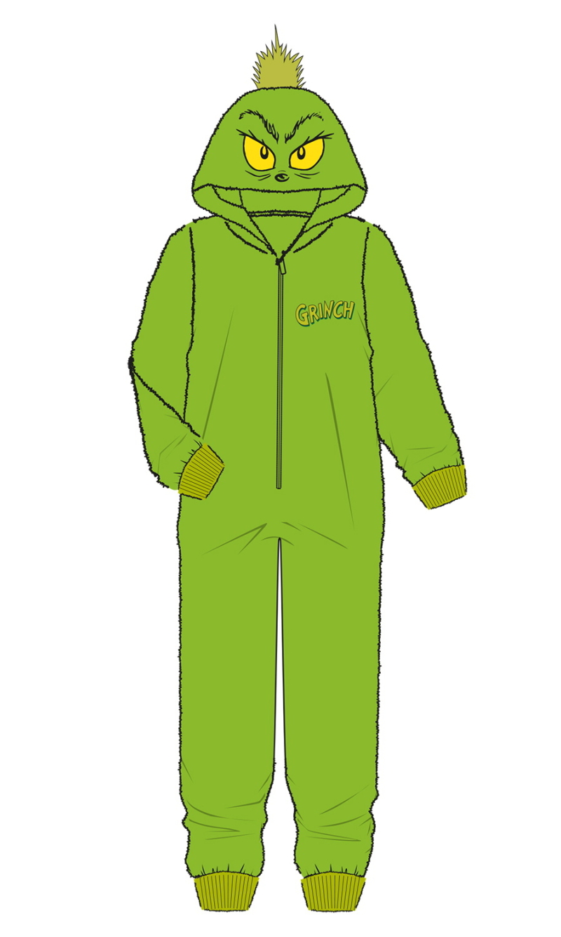 Official Licensed Onesie The Grinch Costume - Adult Size Medium