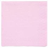 Solid Color Party Napkins 33x33cm Light Pink (Marshmallow) - 20pk