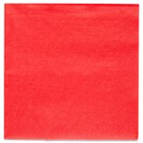 Solid Color Party Napkins 33x33cm Red (Fiesta) - 20pk