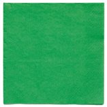 Solid Color Party Napkins 33x33cm Green (Evergreen) - 20pk