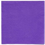 Solid Color Party Napkins 33x33cm Purple (Grape) - 20pk