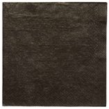 Solid Color Party Napkins 33x33cm Black (Charcole) - 20pk